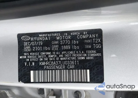 2020 Hyundai Venue Sel from USA, damaged, VIN KMHRC8A37LU033611